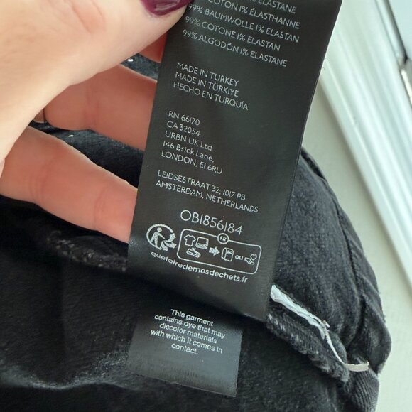 Women's Pilcro Cropped Studded Denim Jacket - Small - Picture 7 of 8